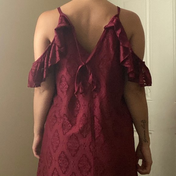 Trixxi Womens Short Sleeve Red Dress Size XL - Picture 3 of 4